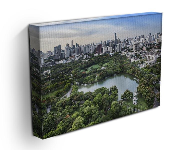 Modern city in a green environment Canvas Print or Poster - Canvas Art Rocks - 3