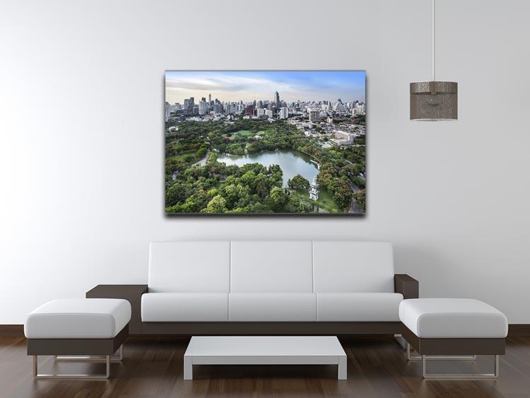 Modern city in a green environment Canvas Print or Poster - Canvas Art Rocks - 4