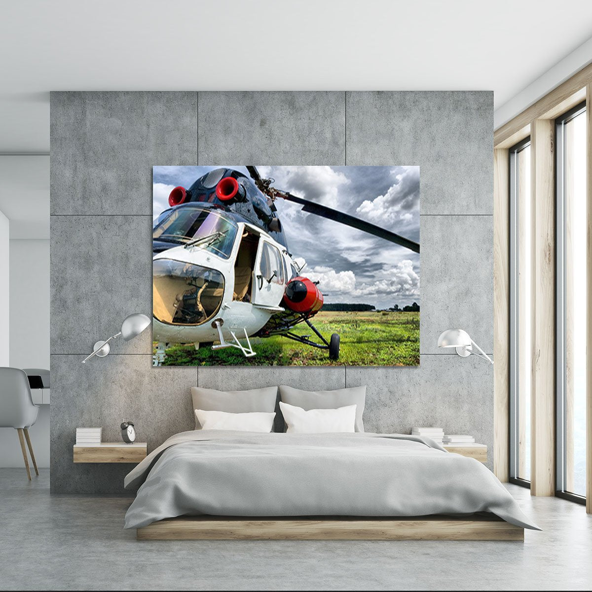 Modern light helicopter Canvas Print or Poster