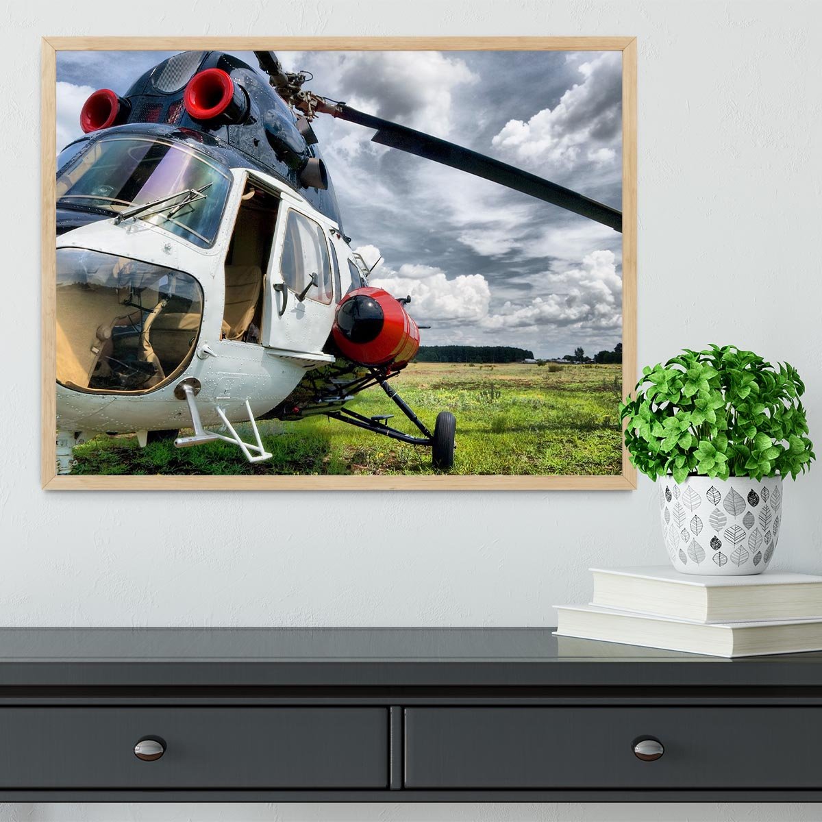 Modern light helicopter Framed Print - Canvas Art Rocks - 4