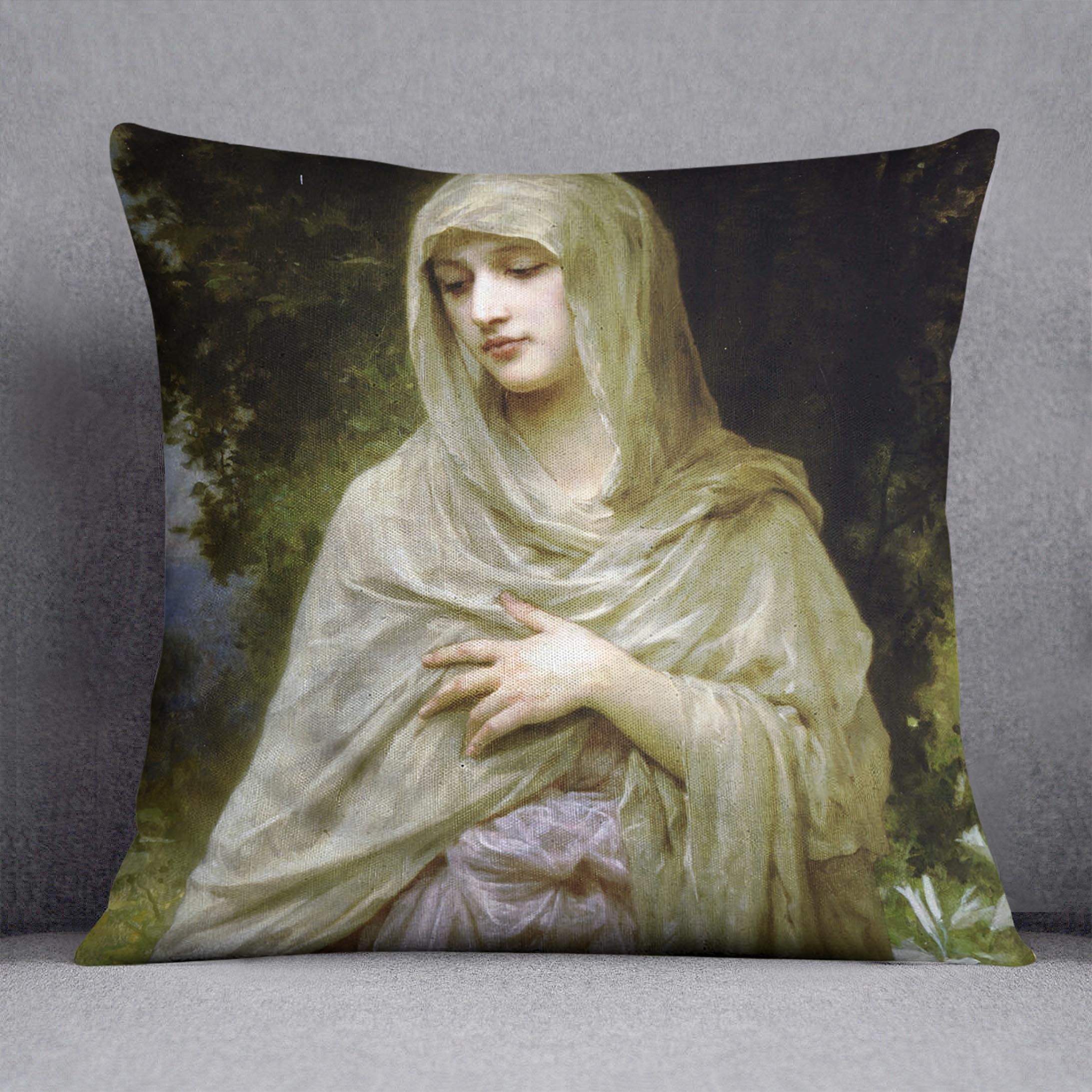 Modestie By Bouguereau Cushion