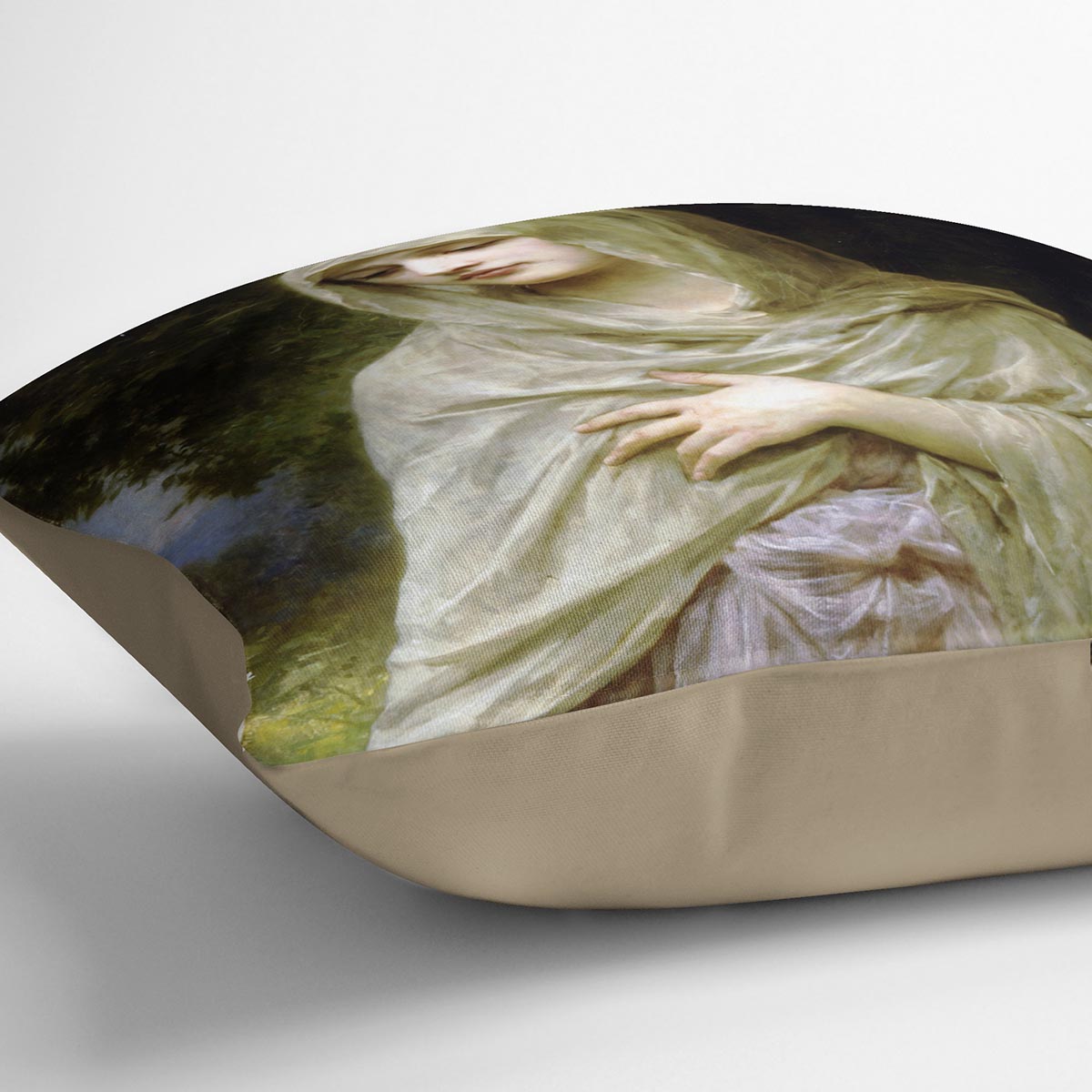 Modestie By Bouguereau Cushion