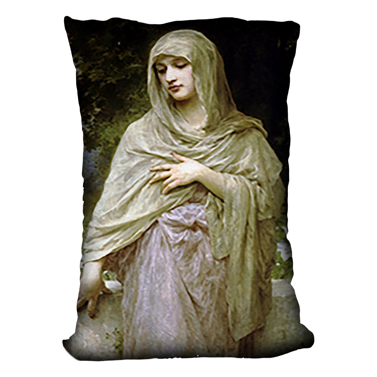 Modestie By Bouguereau Cushion