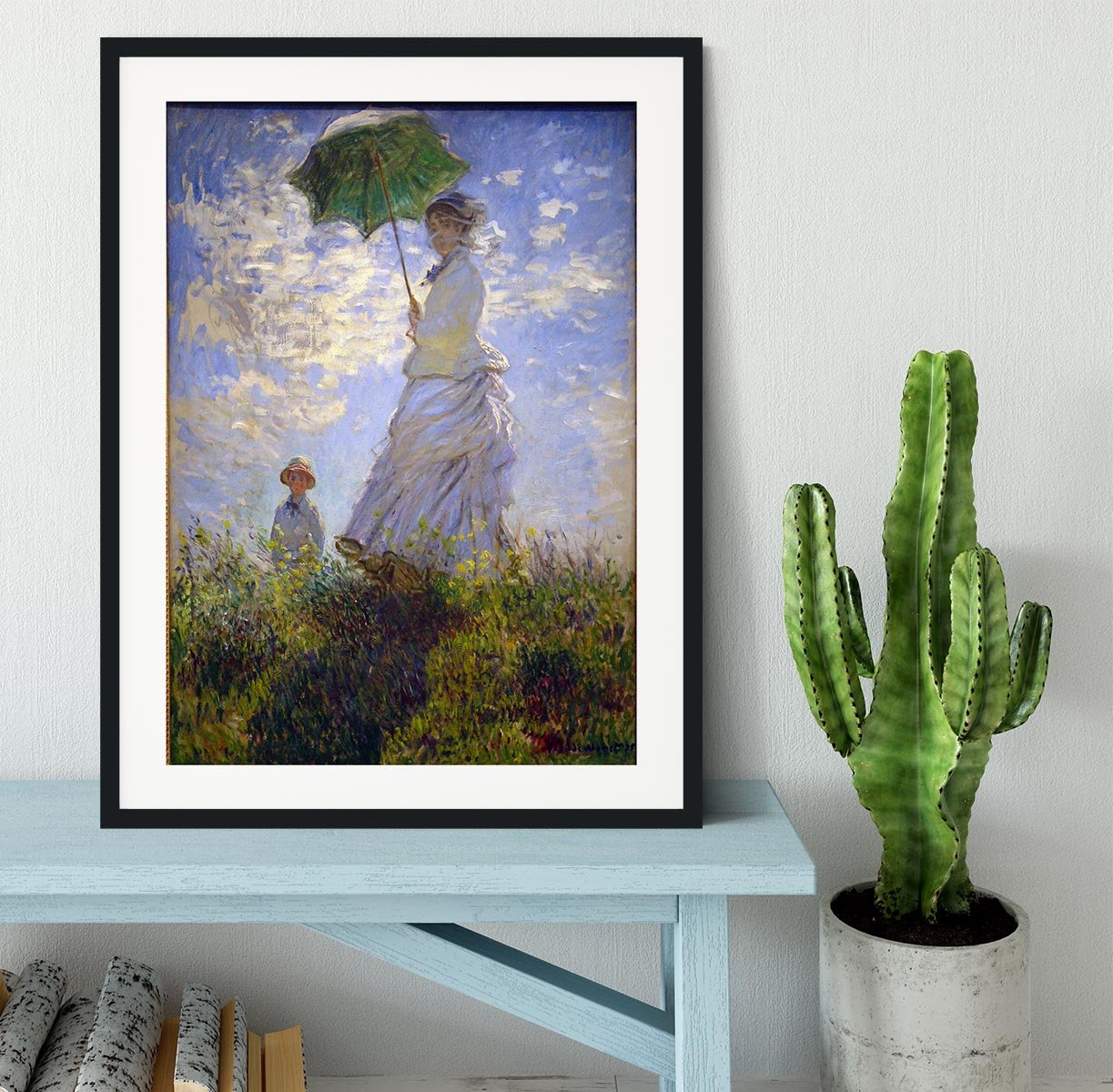 Monet Umbrella Framed Print - Canvas Art Rocks - 1