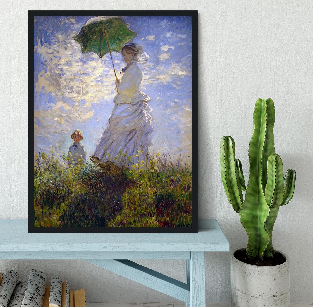 Monet Umbrella Framed Print - Canvas Art Rocks - 2