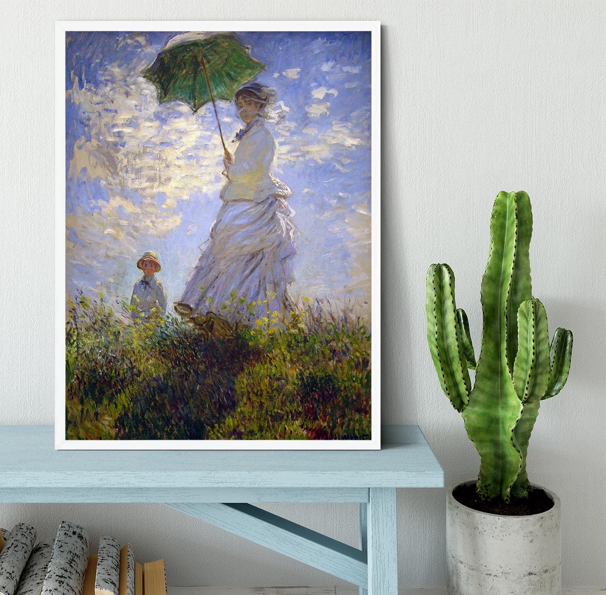 Monet Umbrella Framed Print - Canvas Art Rocks -6