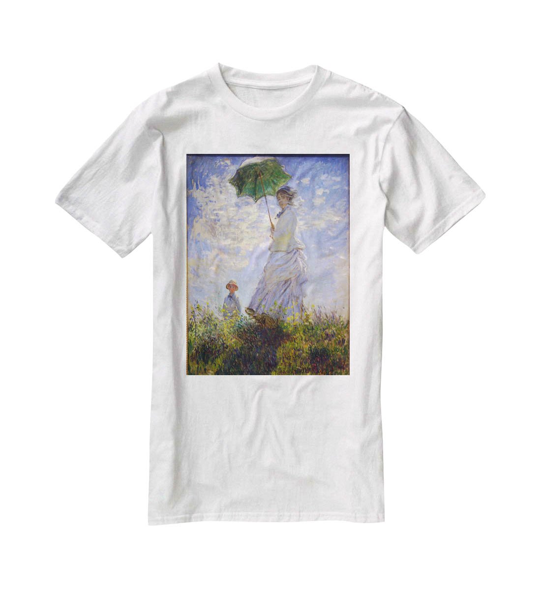 Monet Umbrella T-Shirt - Canvas Art Rocks - 5