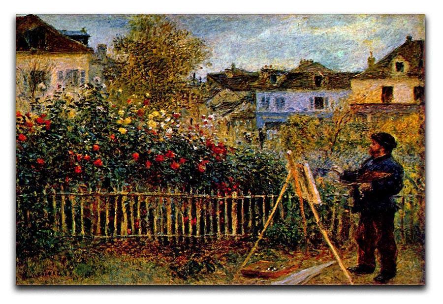 Monet painting in his garden in Argenteuil Canvas Print & Poster  - Canvas Art Rocks - 1