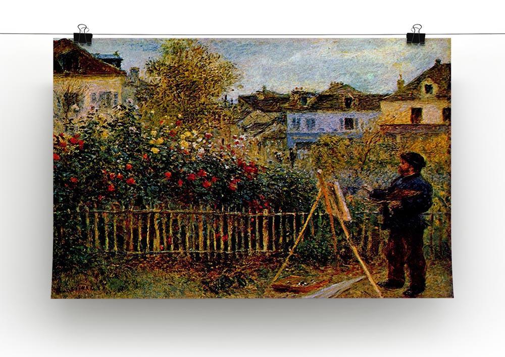 Monet painting in his garden in Argenteuil Canvas Print & Poster - Canvas Art Rocks - 2