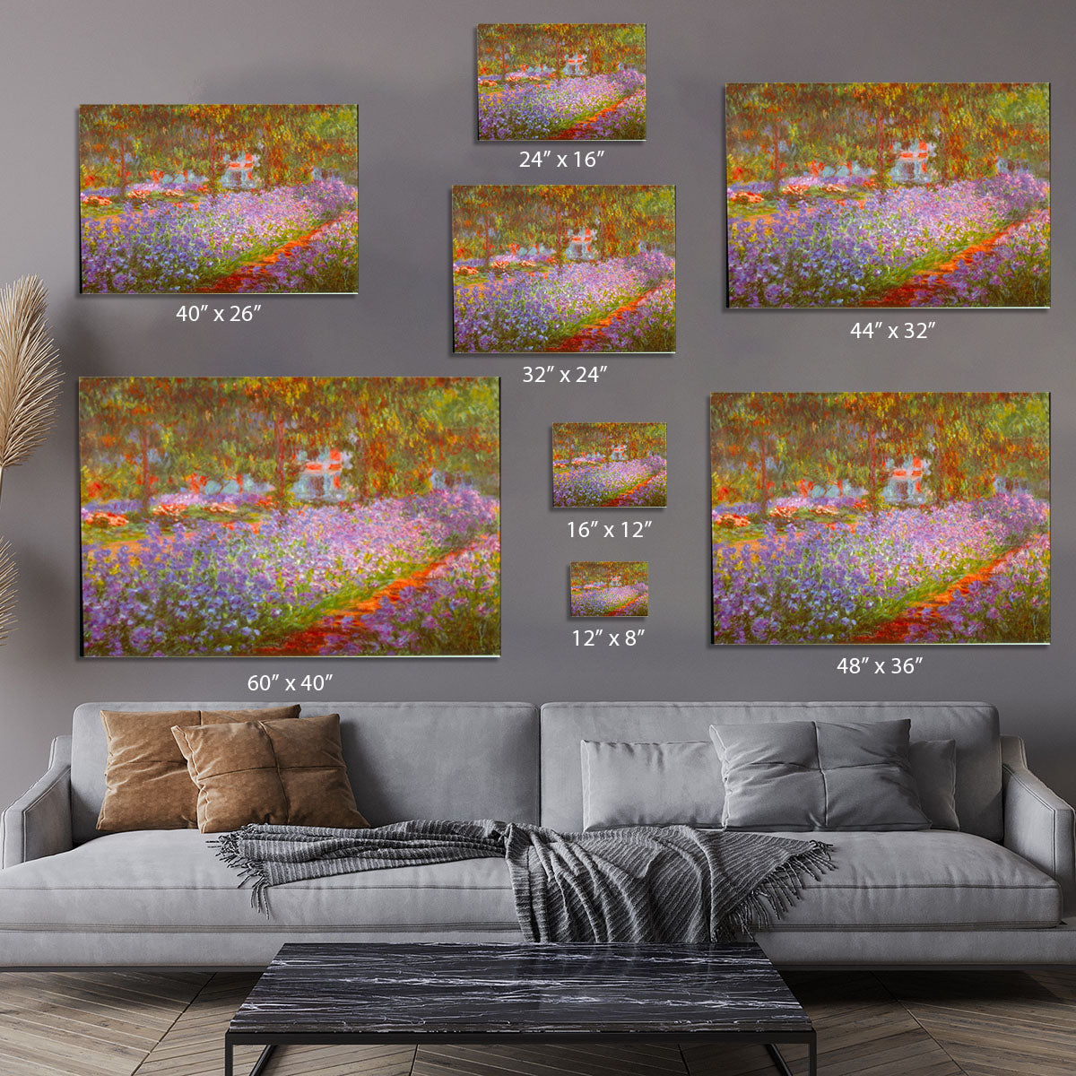 Monet's Garden by Monet Canvas Print or Poster - Canvas Art Rocks - 7