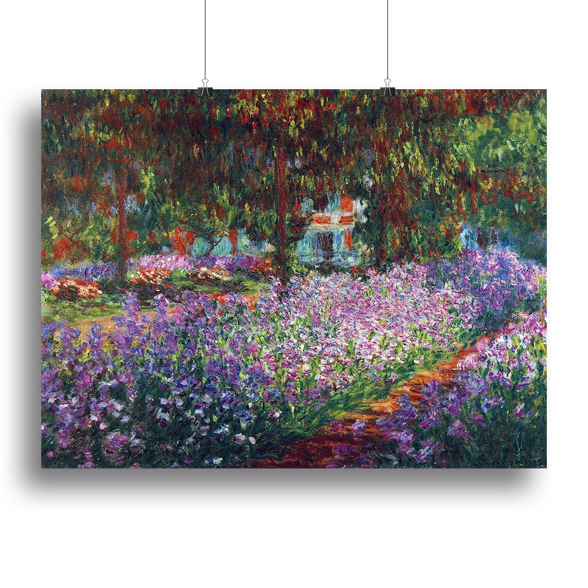 Monet's garden in Giverny by Monet Canvas Print or Poster