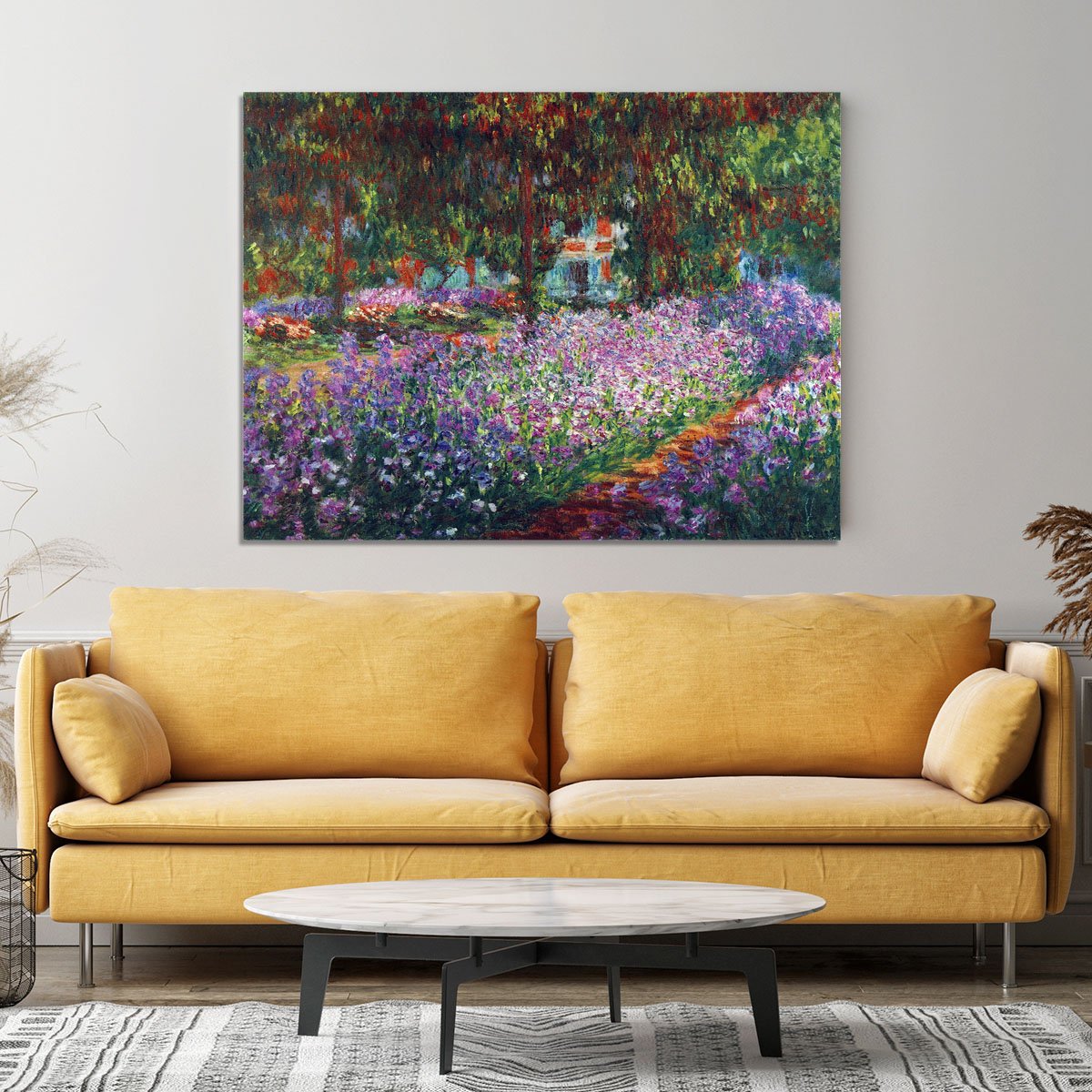 Monet's garden in Giverny by Monet Canvas Print or Poster