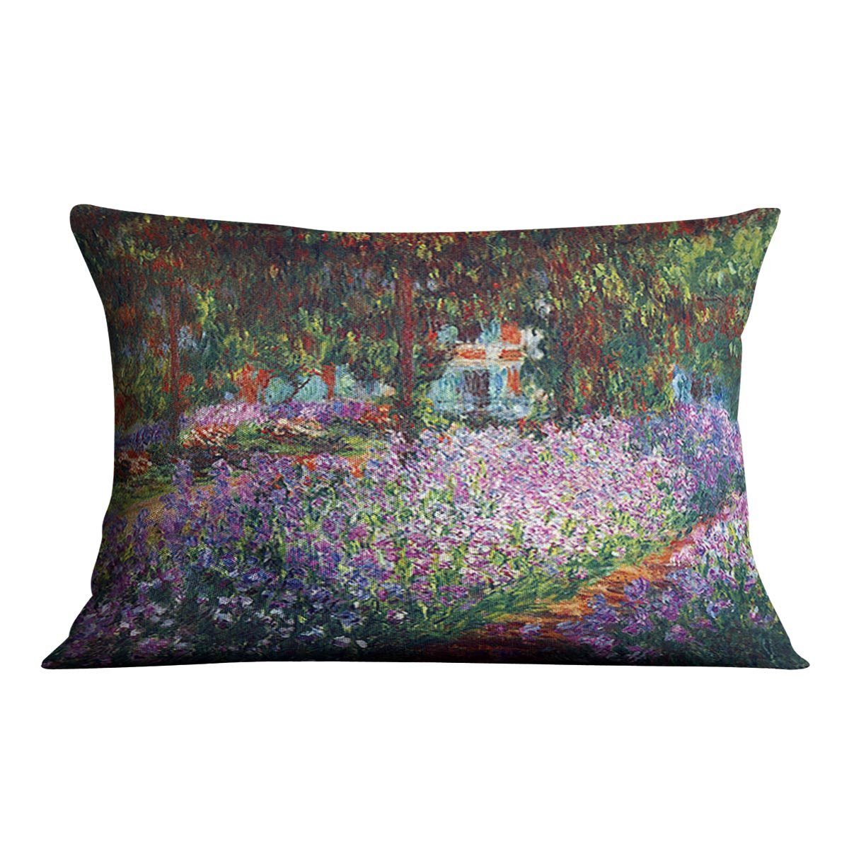 Monet's garden in Giverny by Monet Throw Pillow