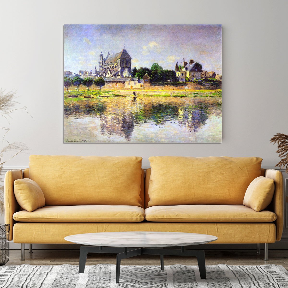 Monets garden in Vetheuil by Monet Canvas Print or Poster