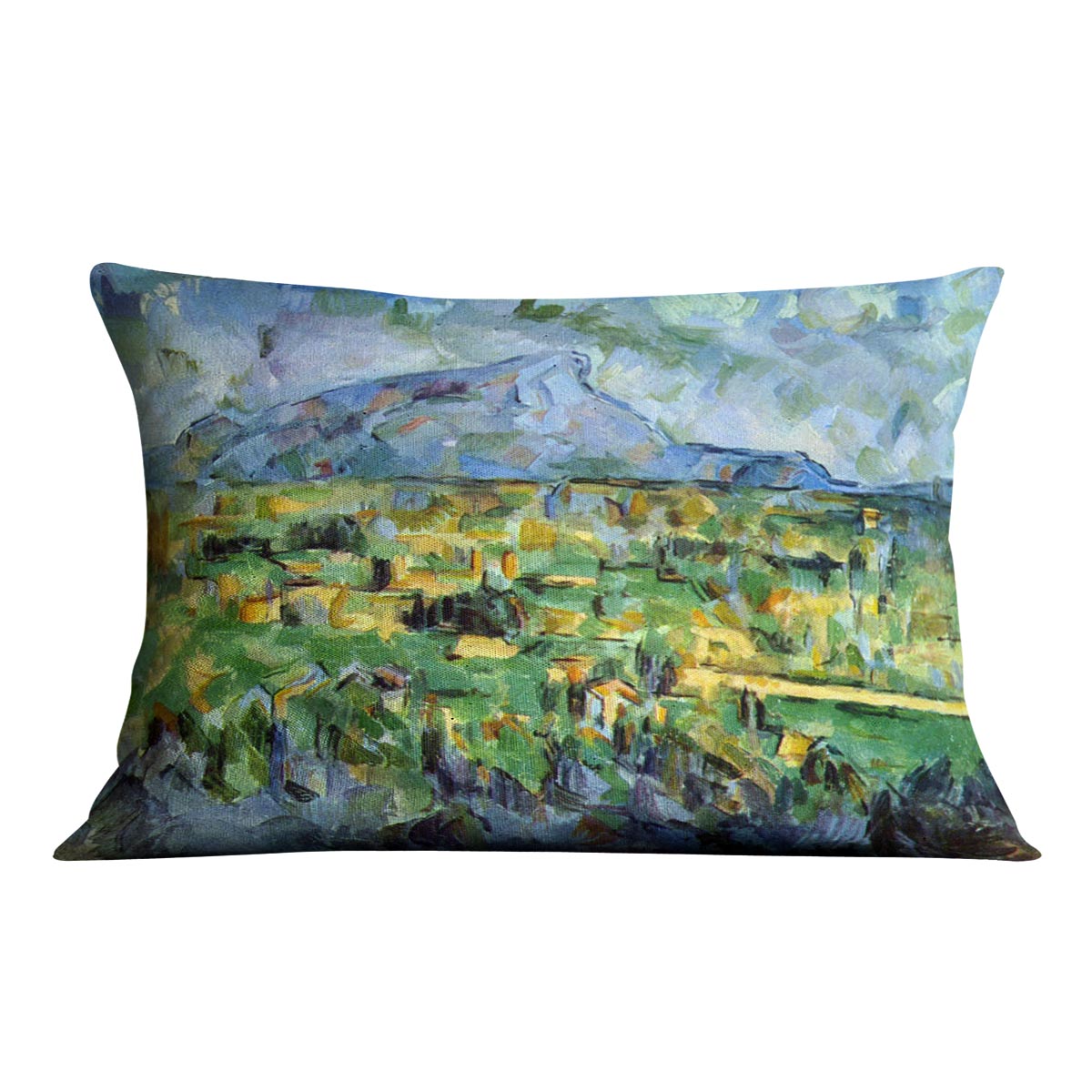 Mont Sainte-Victoire by Cezanne Cushion - Canvas Art Rocks - 4