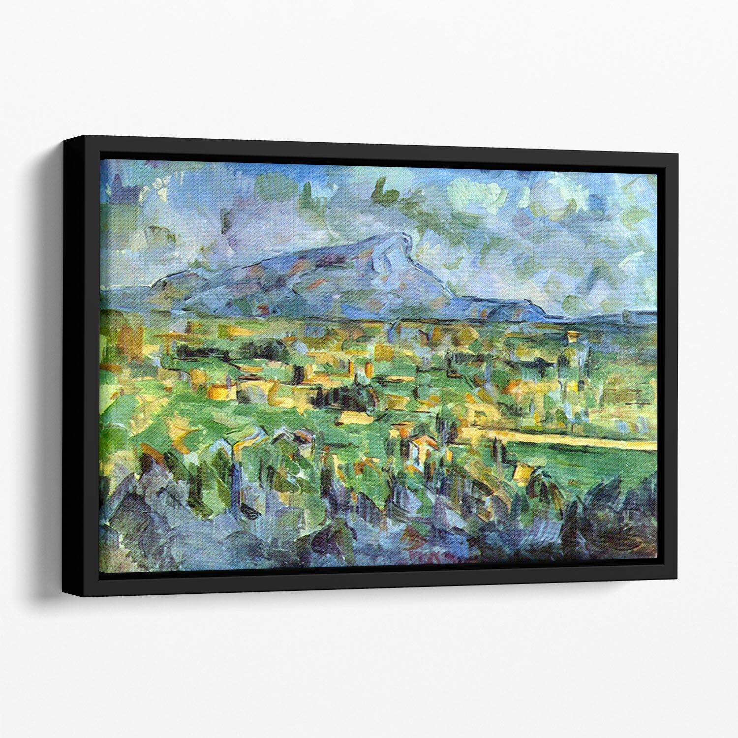 Mont Sainte-Victoire by Cezanne Floating Framed Canvas - Canvas Art Rocks - 1