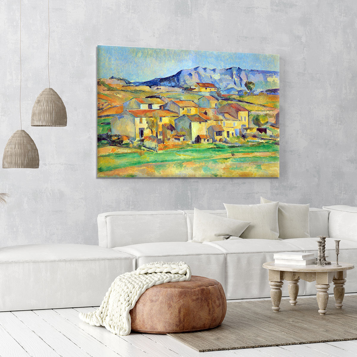 Montaigne Sainte-Victoire from the environment beu Gardanne of view by Cezanne Canvas Print or Poster - Canvas Art Rocks - 6