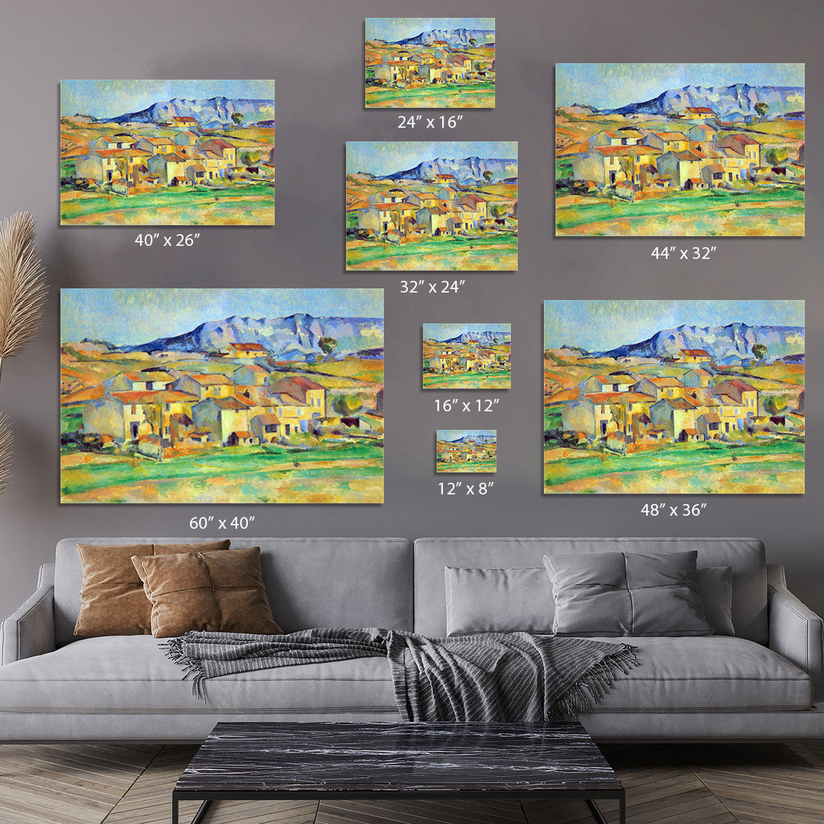Montaigne Sainte-Victoire from the environment beu Gardanne of view by Cezanne Canvas Print or Poster - Canvas Art Rocks - 7