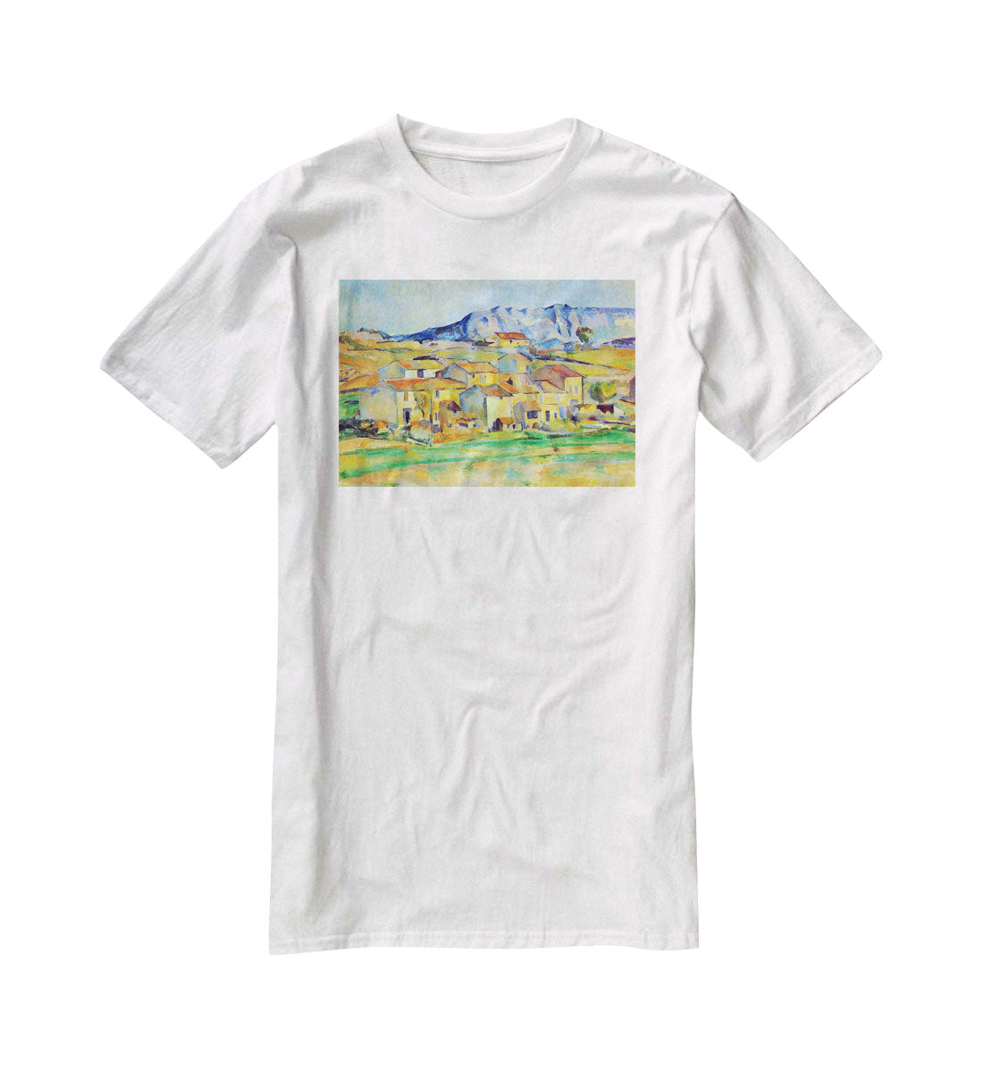 Montaigne Sainte-Victoire from the environment beu Gardanne of view by Cezanne T-Shirt - Canvas Art Rocks - 5