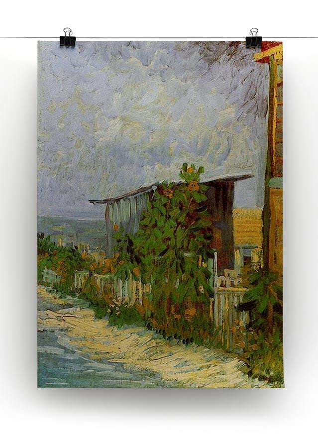 Montmartre Path with Sunflowers by Van Gogh Canvas Print & Poster - Canvas Art Rocks - 2