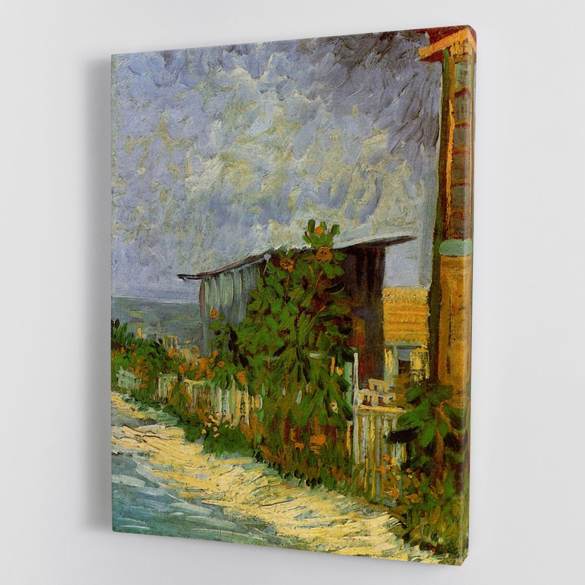 Montmartre Path with Sunflowers by Van Gogh Canvas Print or Poster