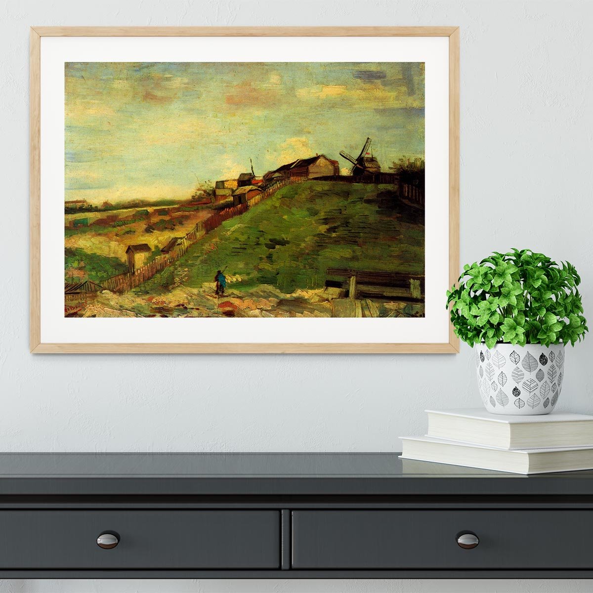 Montmartre Quarry the Mills by Van Gogh Framed Print - Canvas Art Rocks - 3