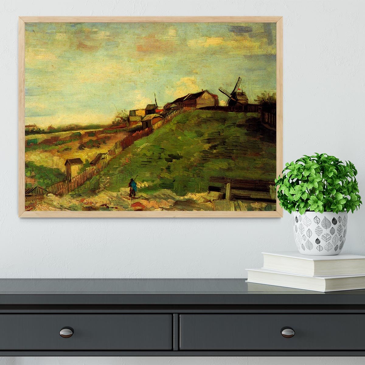 Montmartre Quarry the Mills by Van Gogh Framed Print - Canvas Art Rocks - 4