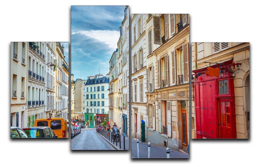 Montmartre in Paris 4 Split Panel Canvas  - Canvas Art Rocks - 1