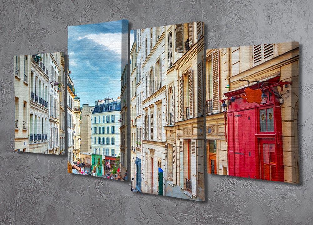 Montmartre in Paris 4 Split Panel Canvas  - Canvas Art Rocks - 2