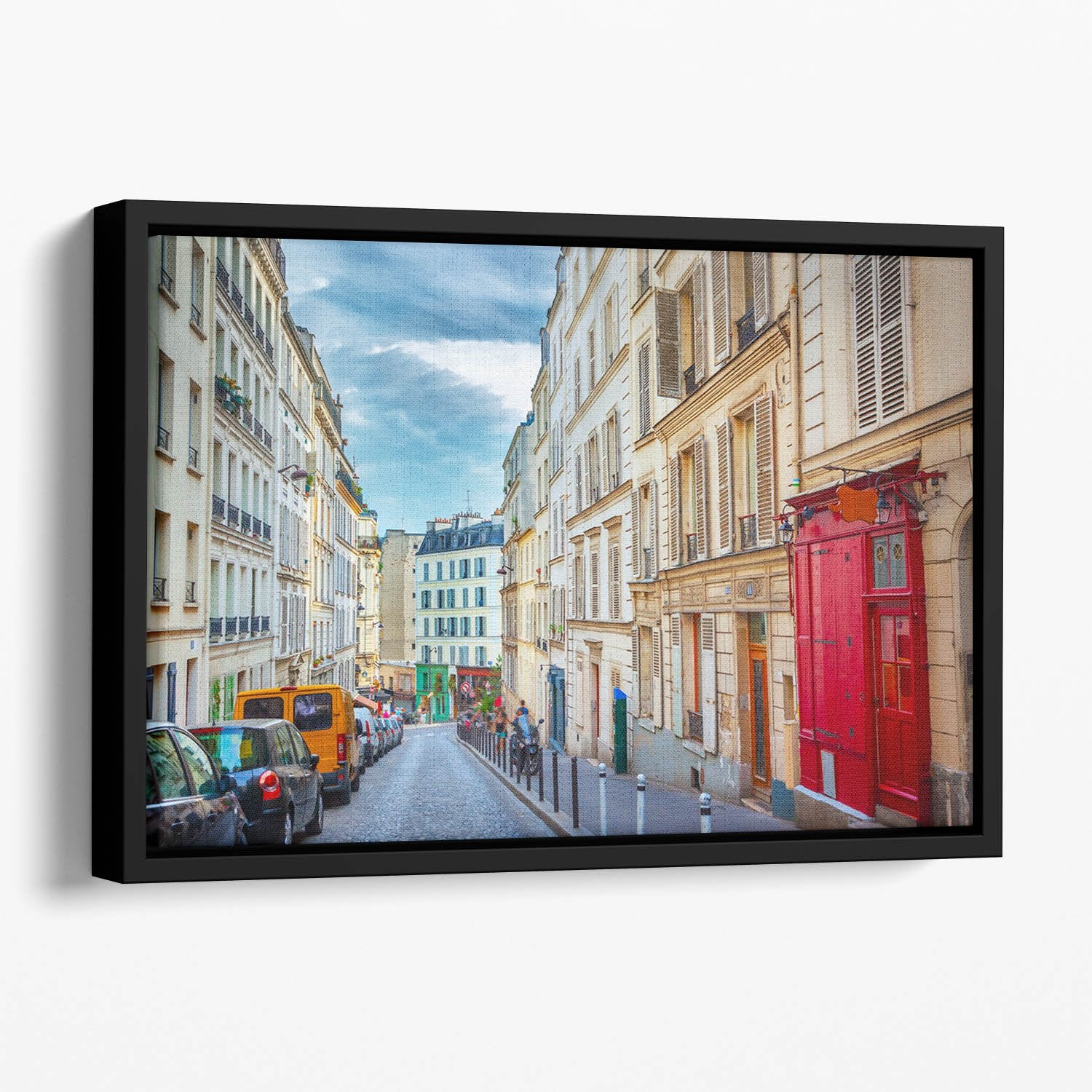 Montmartre in Paris Floating Framed Canvas