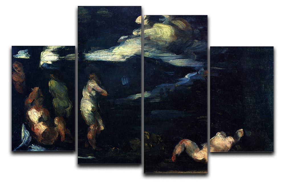 More Bathers by Cezanne 4 Split Panel Canvas - Canvas Art Rocks - 1