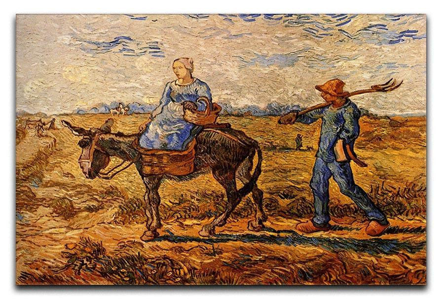 Morning Peasant Couple Going to Work by Van Gogh Canvas Print & Poster  - Canvas Art Rocks - 1