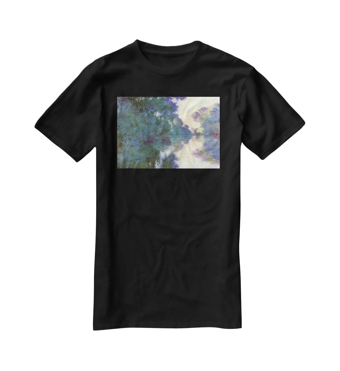 Morning on the Seine at Giverny by Monet T-Shirt - Canvas Art Rocks - 1