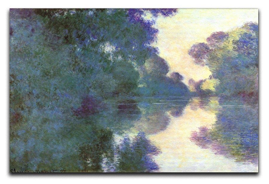 Morning on the Seine at Giverny by Monet Canvas Print & Poster  - Canvas Art Rocks - 1