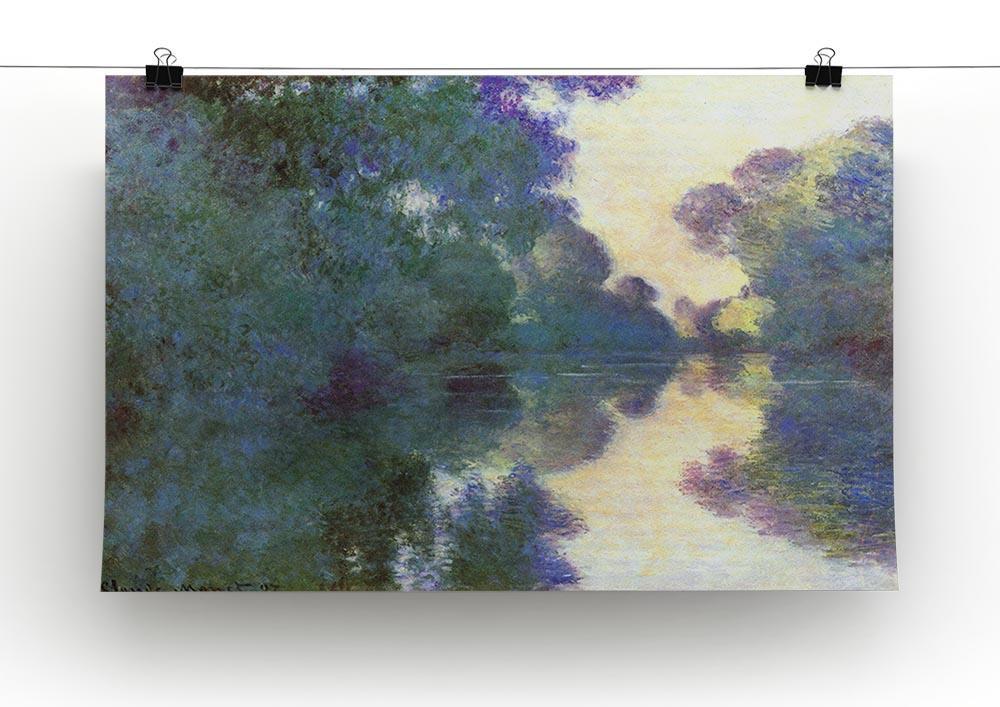 Morning on the Seine at Giverny by Monet Canvas Print & Poster - Canvas Art Rocks - 2