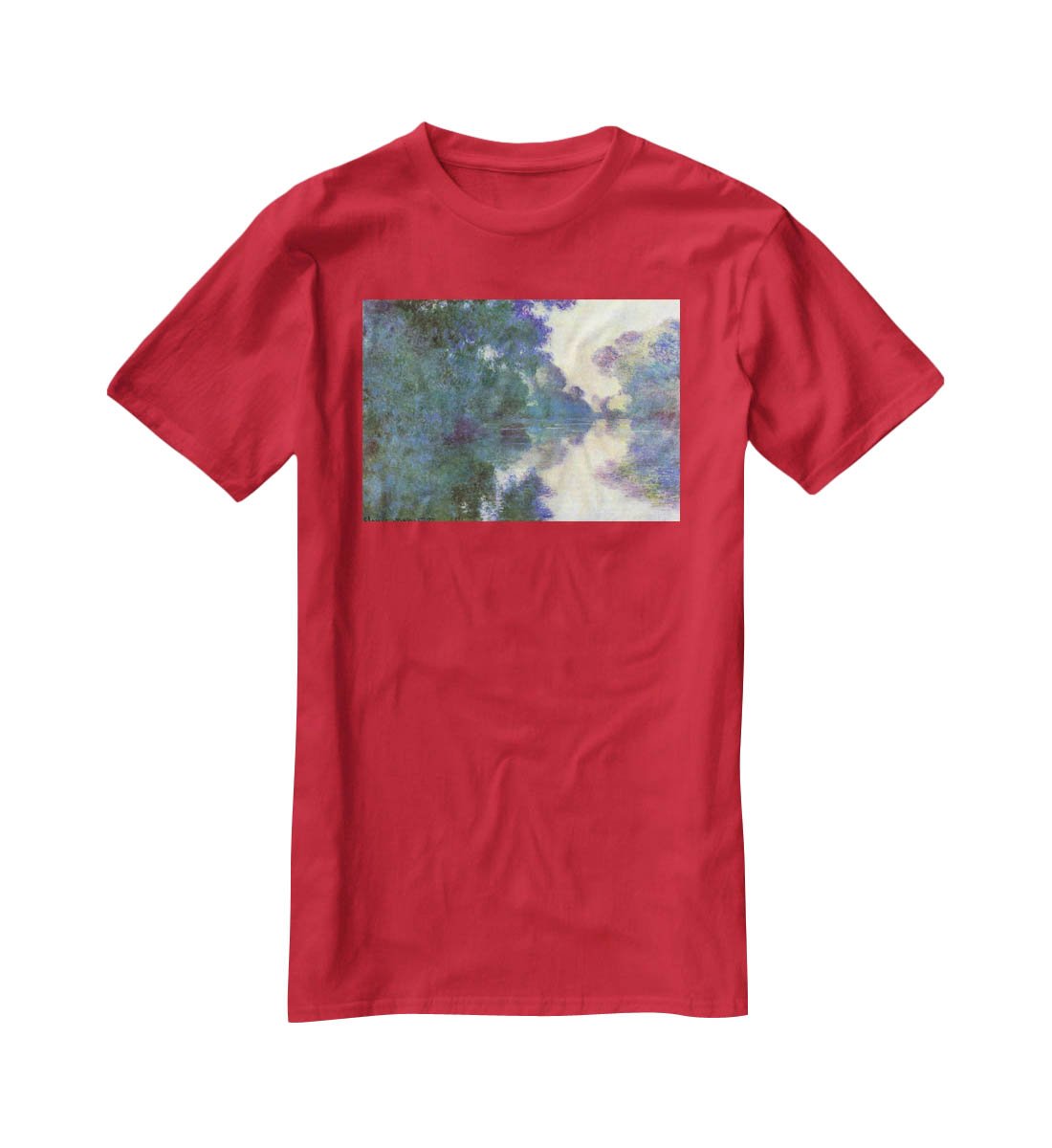 Morning on the Seine at Giverny by Monet T-Shirt - Canvas Art Rocks - 4
