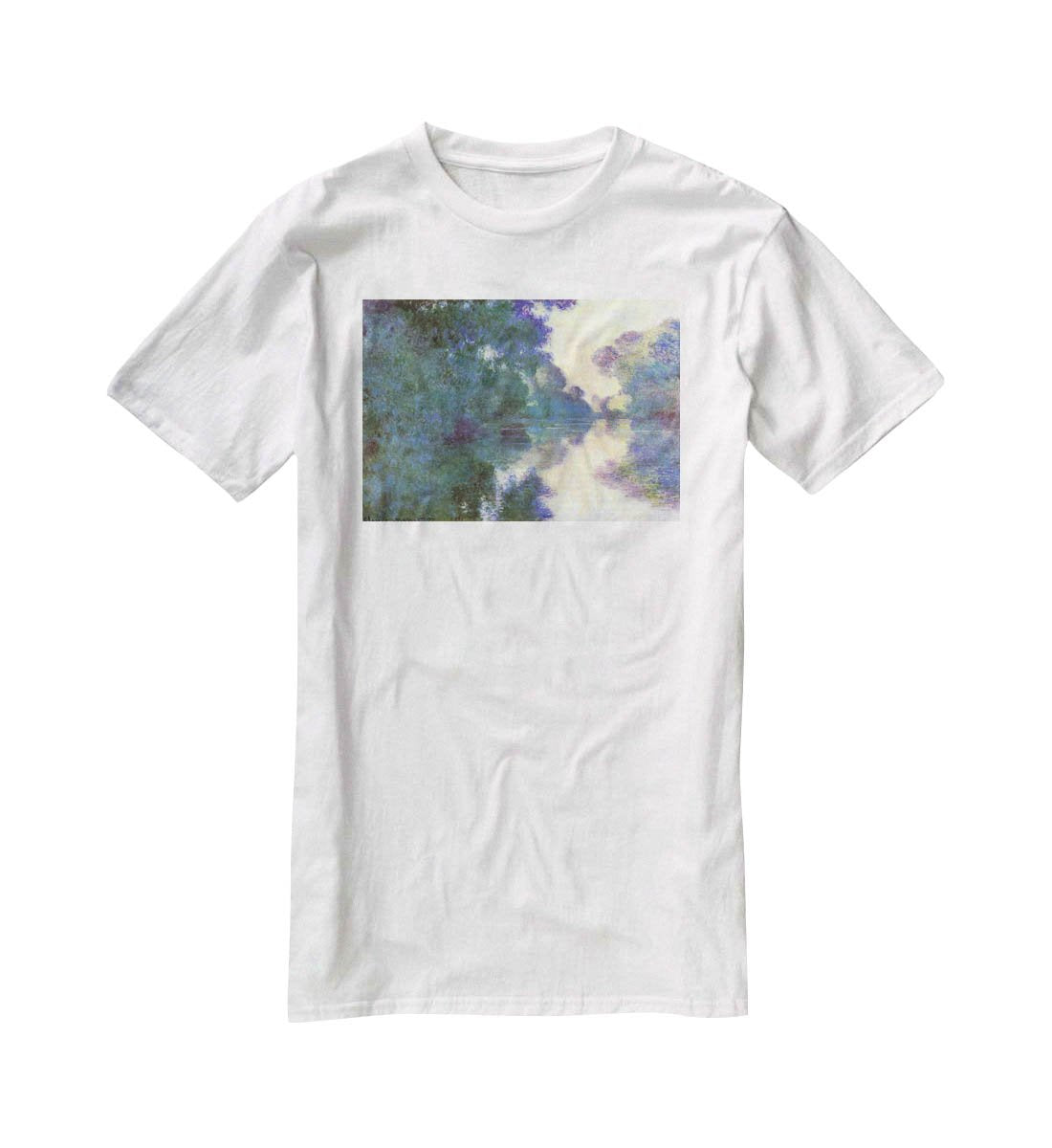 Morning on the Seine at Giverny by Monet T-Shirt - Canvas Art Rocks - 5
