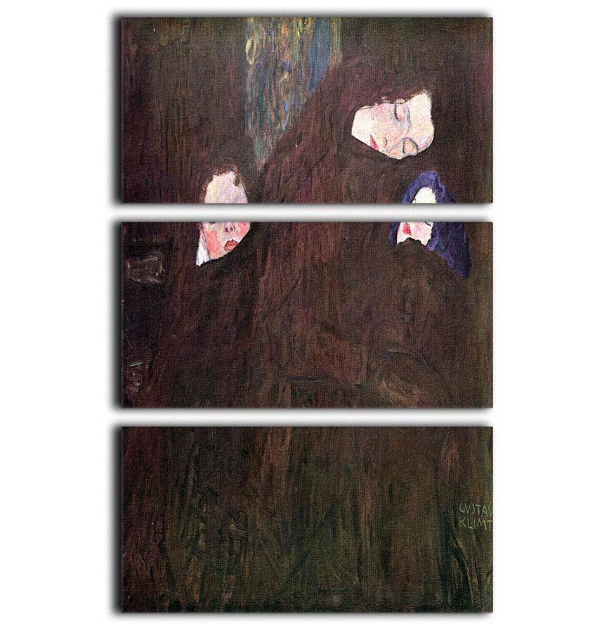 Mother with Children by Klimt 3 Split Panel Canvas Print - Canvas Art Rocks - 1