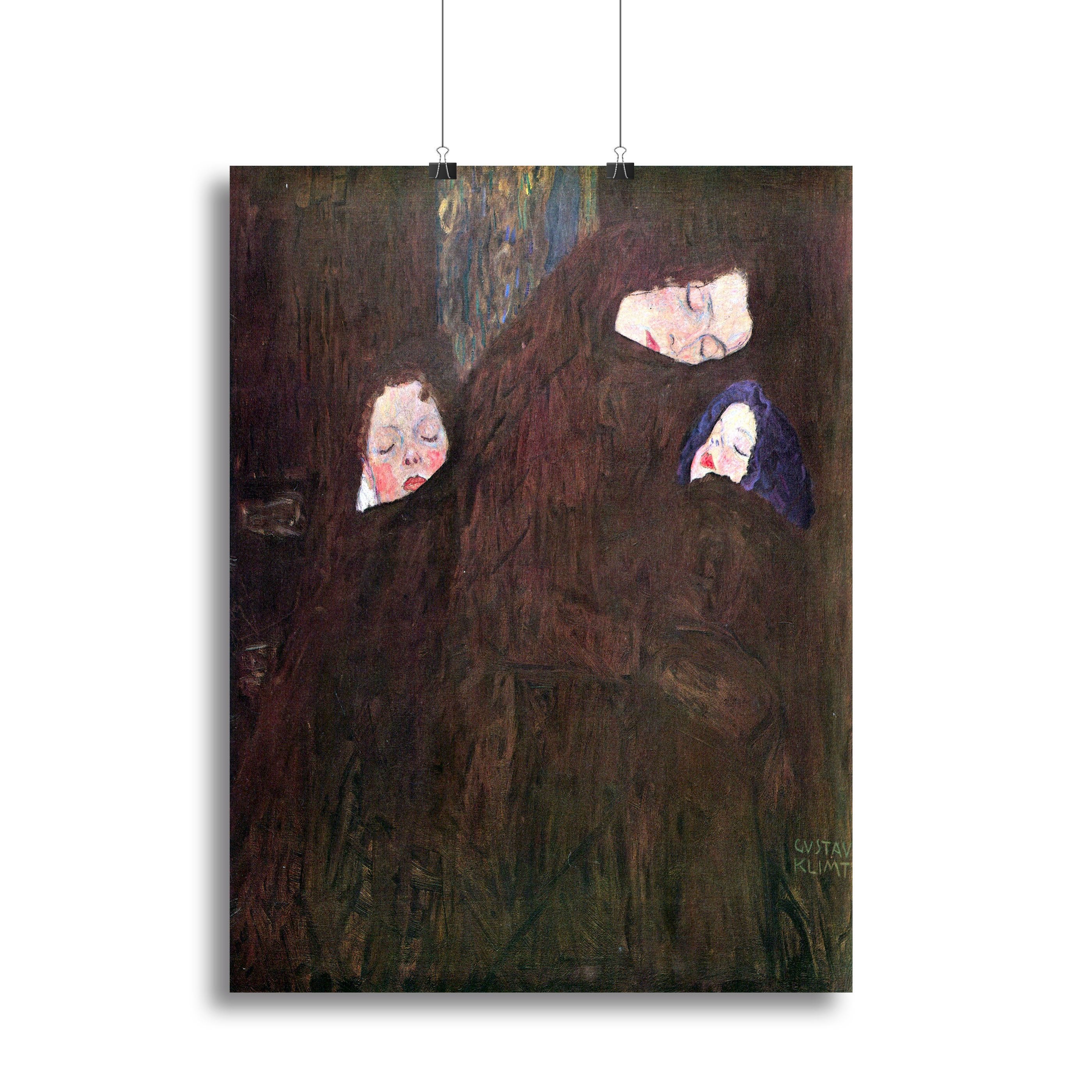 Mother with Children by Klimt Canvas Print or Poster