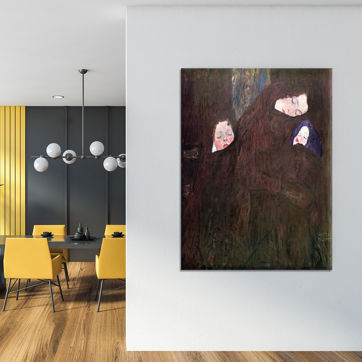 Mother with Children by Klimt Canvas Print or Poster