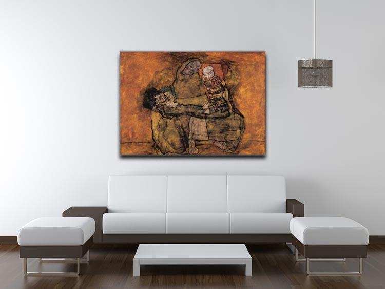 Mother with two children by Egon Schiele Canvas Print or Poster - Canvas Art Rocks - 4