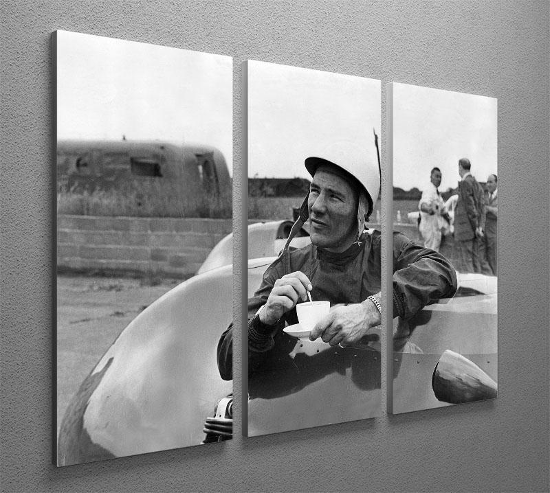 Motor racing driver Stirling Moss 3 Split Panel Canvas Print - Canvas Art Rocks - 2