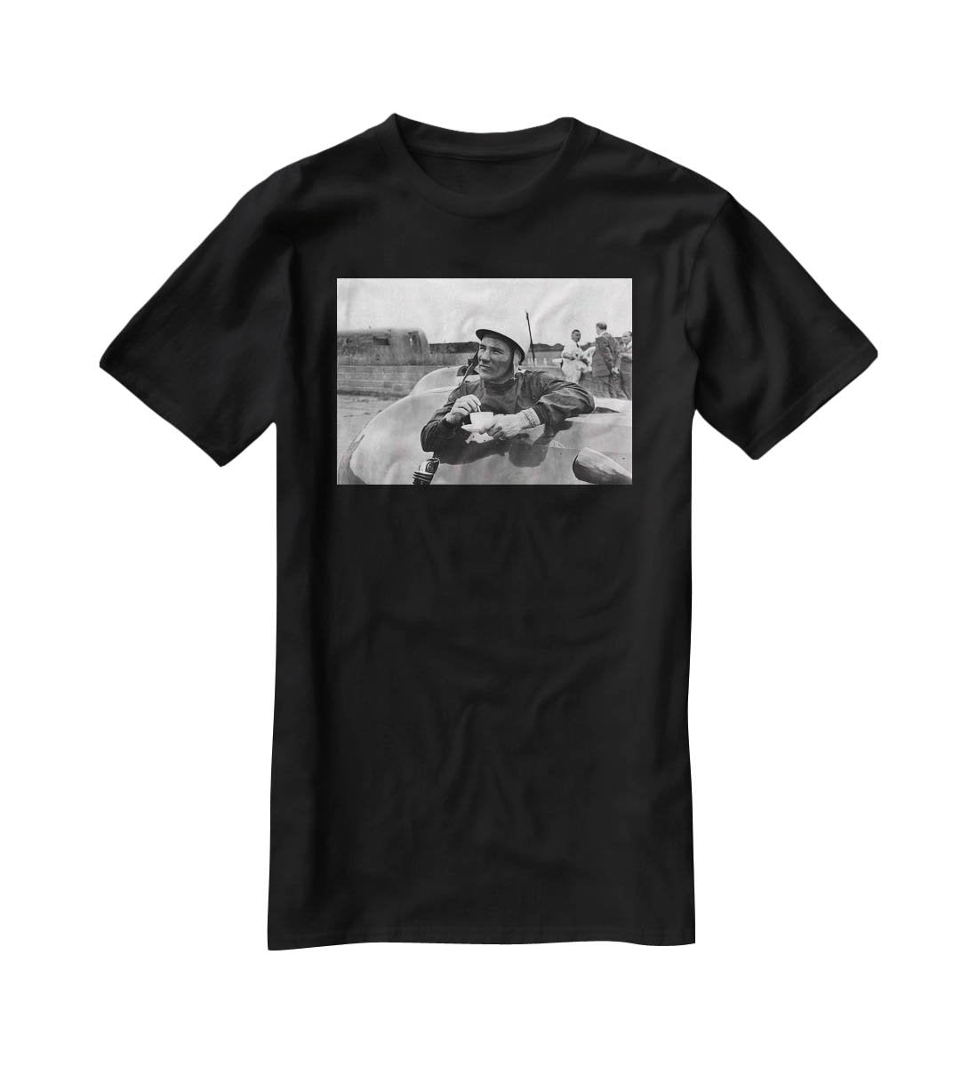 Motor racing driver Stirling Moss T-Shirt - Canvas Art Rocks - 1