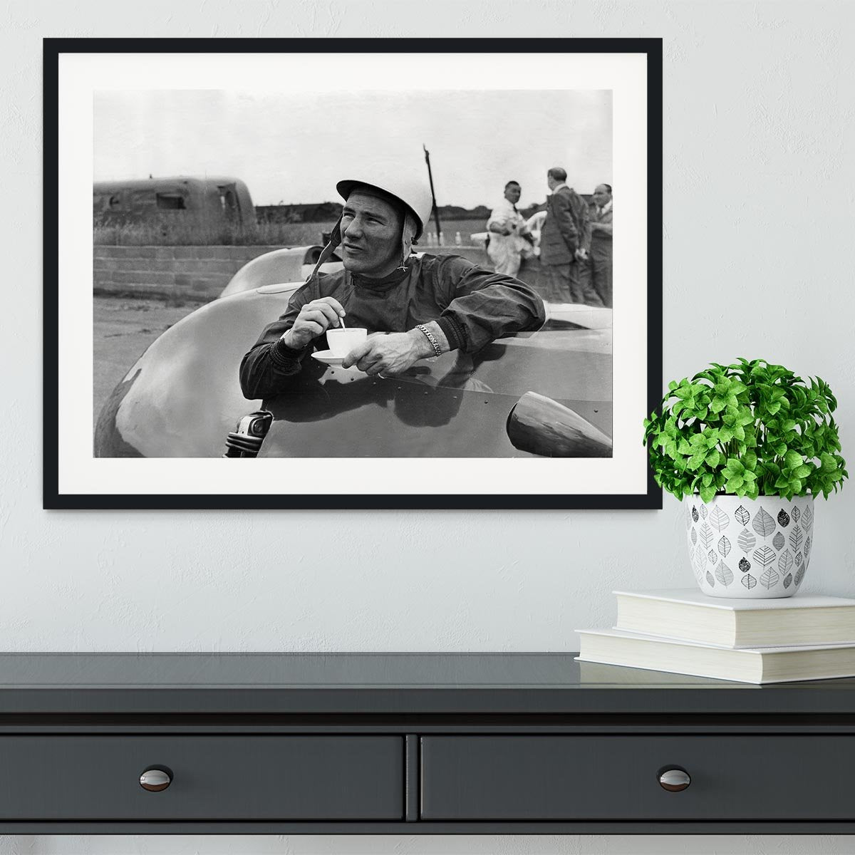 Motor racing driver Stirling Moss Framed Print - Canvas Art Rocks - 1