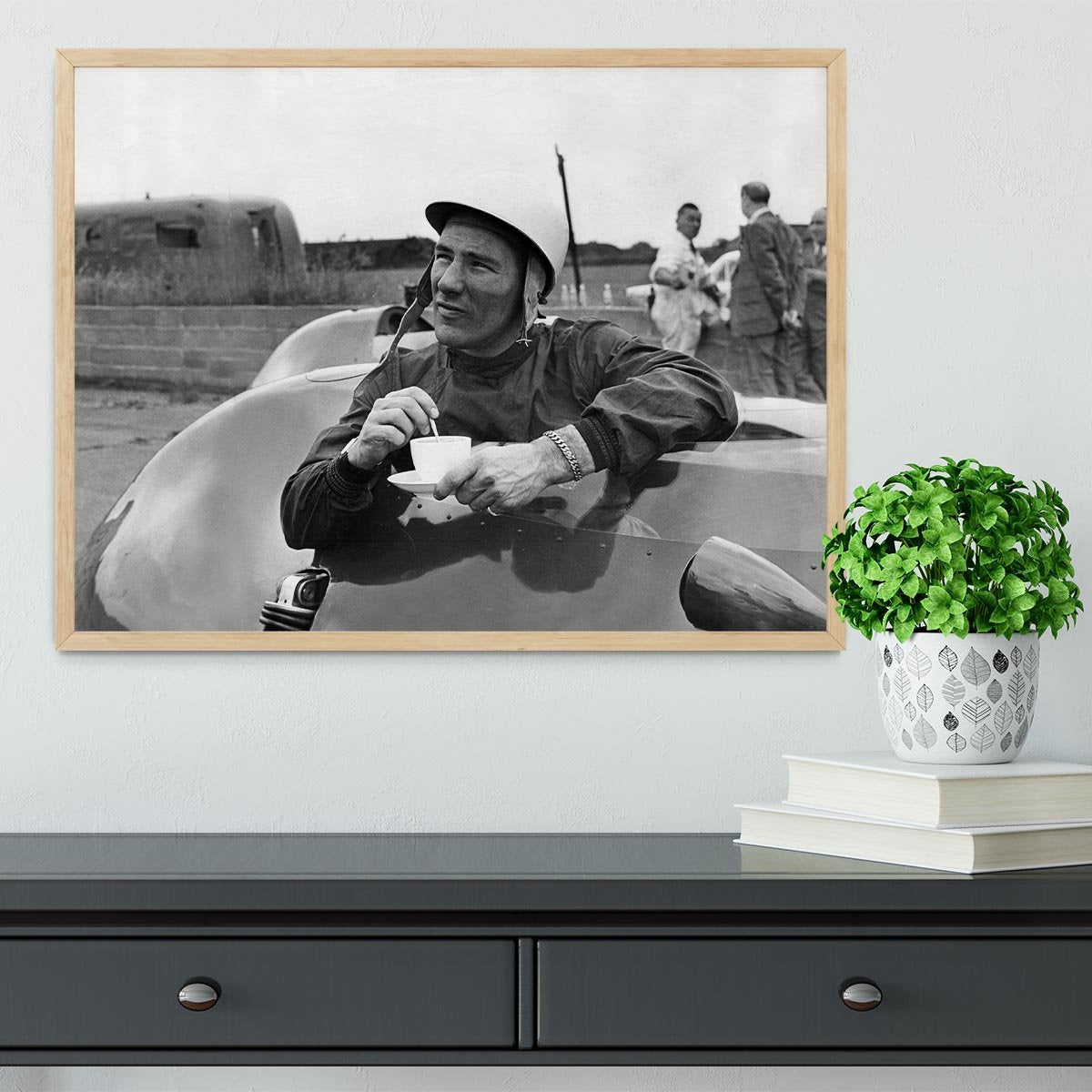 Motor racing driver Stirling Moss Framed Print - Canvas Art Rocks - 4