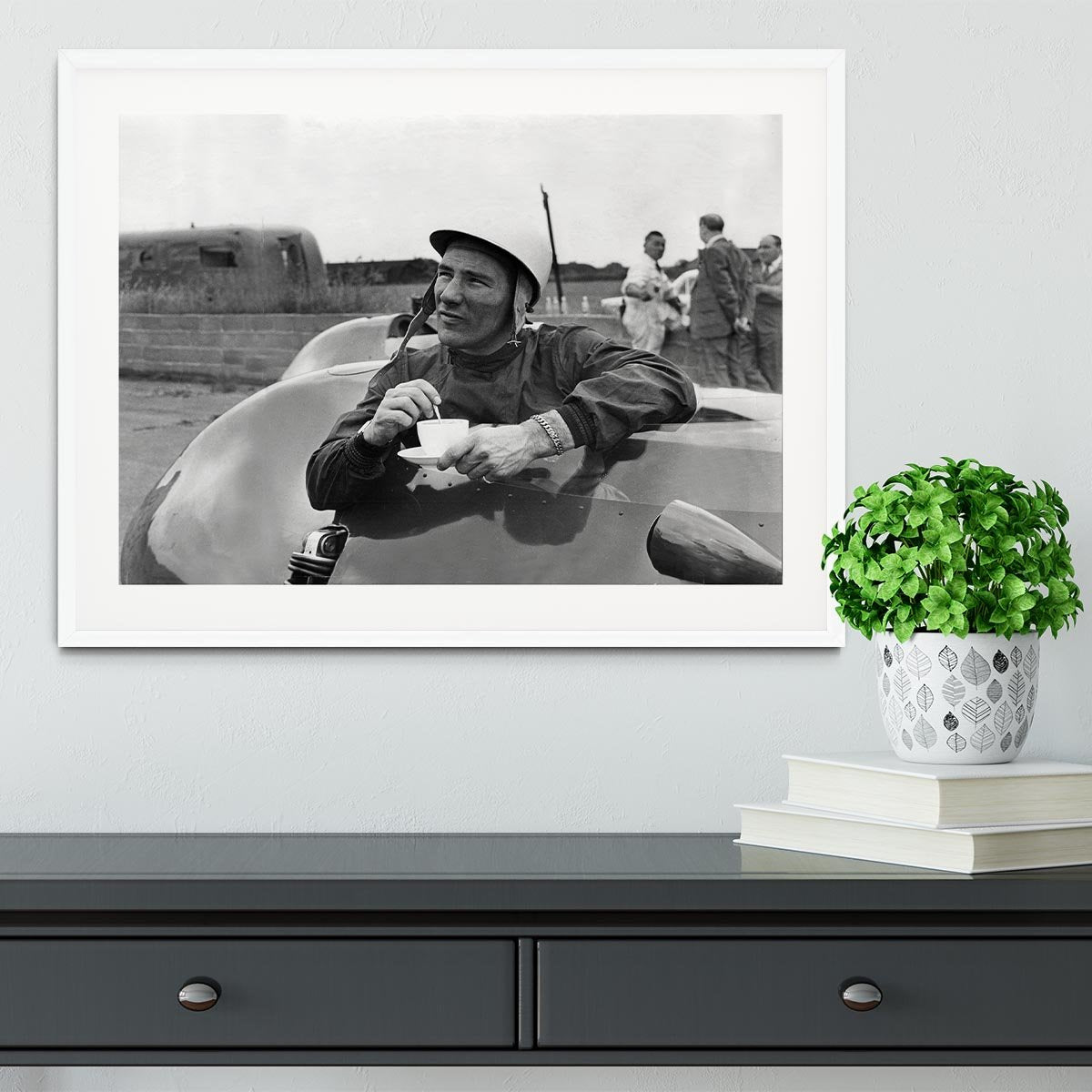 Motor racing driver Stirling Moss Framed Print - Canvas Art Rocks - 5