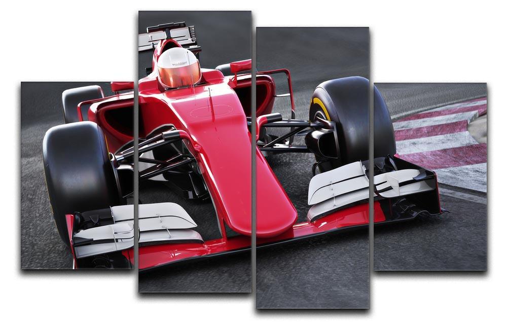 Motor sports race car 4 Split Panel Canvas  - Canvas Art Rocks - 1