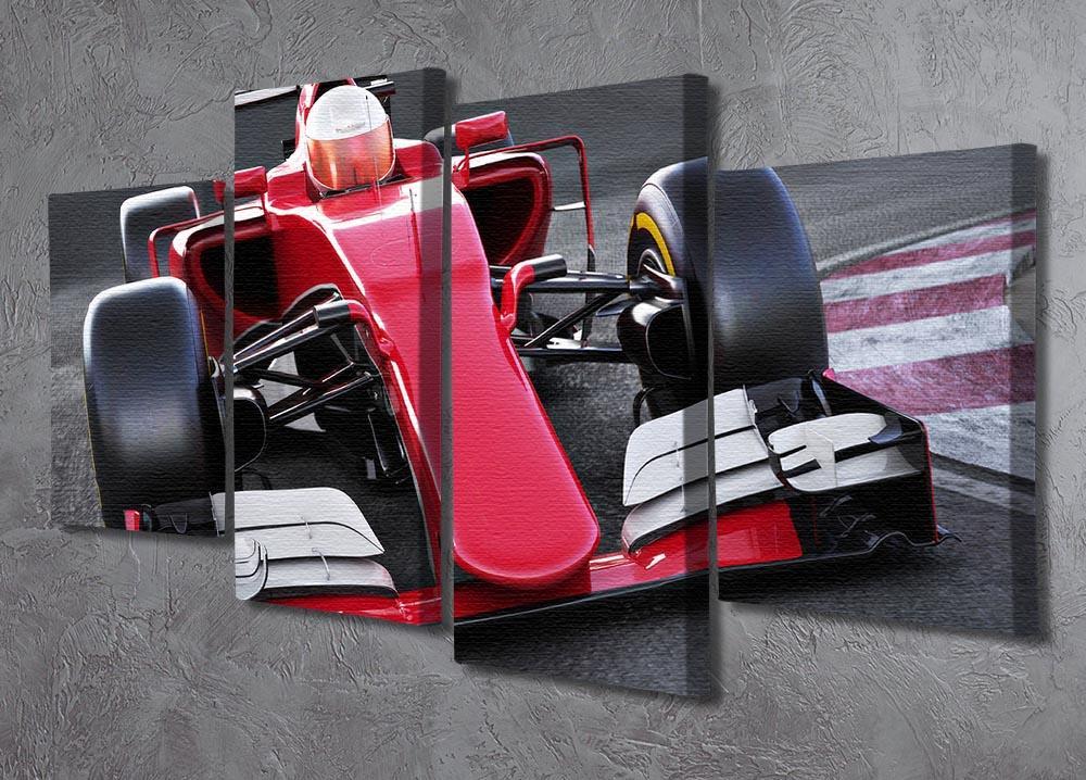 Motor sports race car 4 Split Panel Canvas  - Canvas Art Rocks - 2