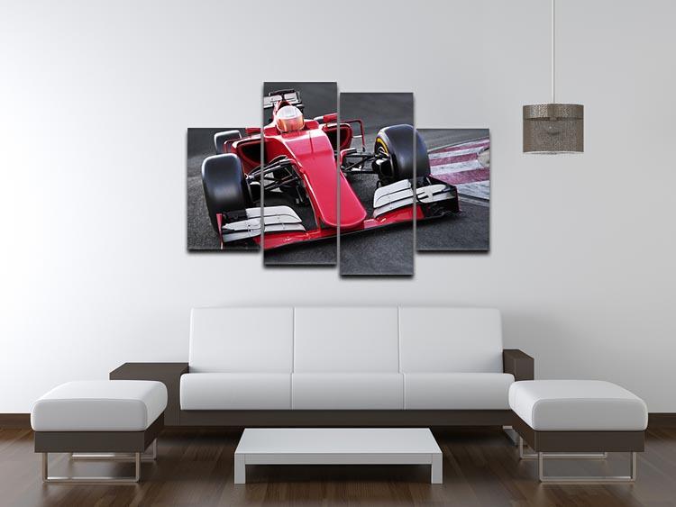 Motor sports race car 4 Split Panel Canvas  - Canvas Art Rocks - 3