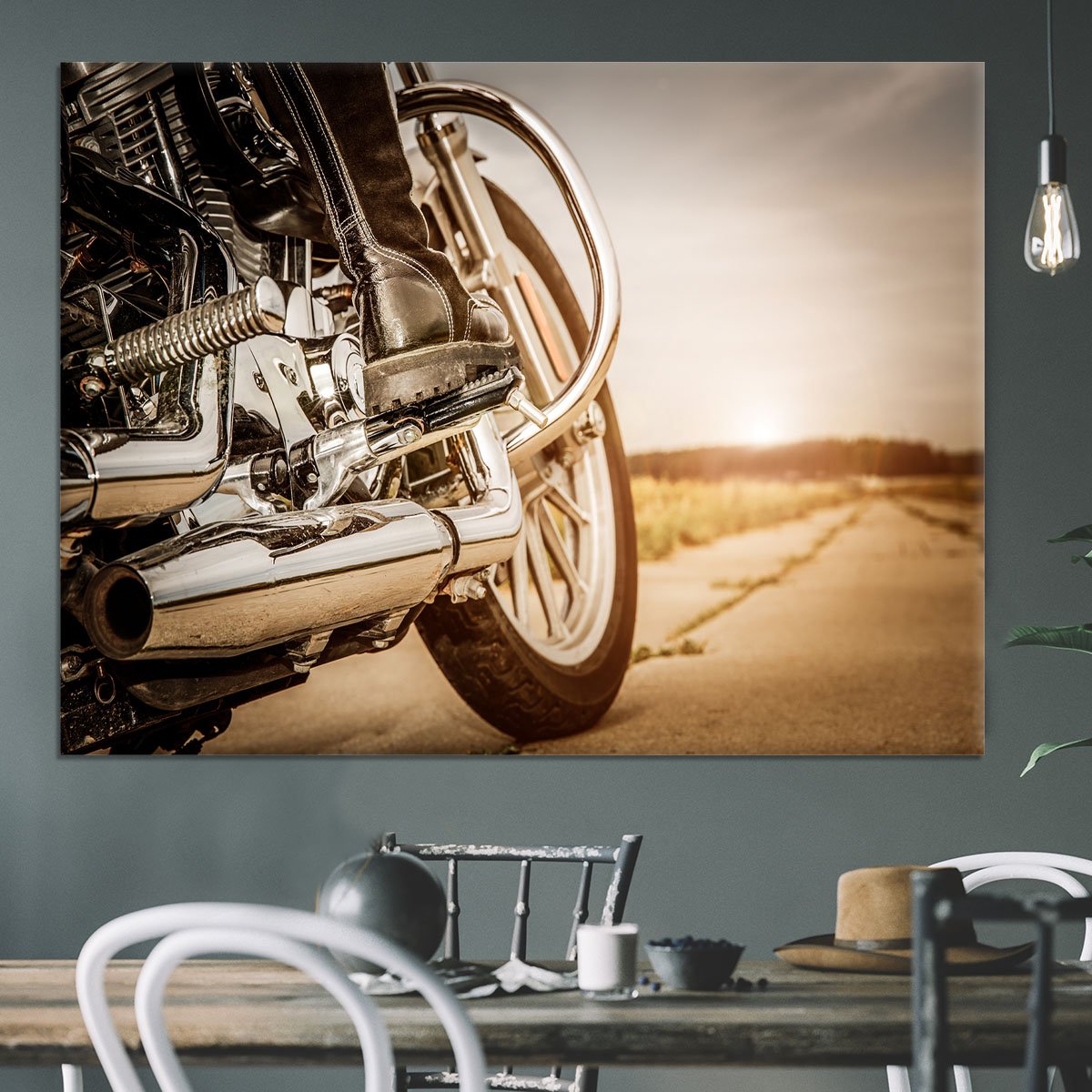 Motorbike Close Up Canvas Print or Poster